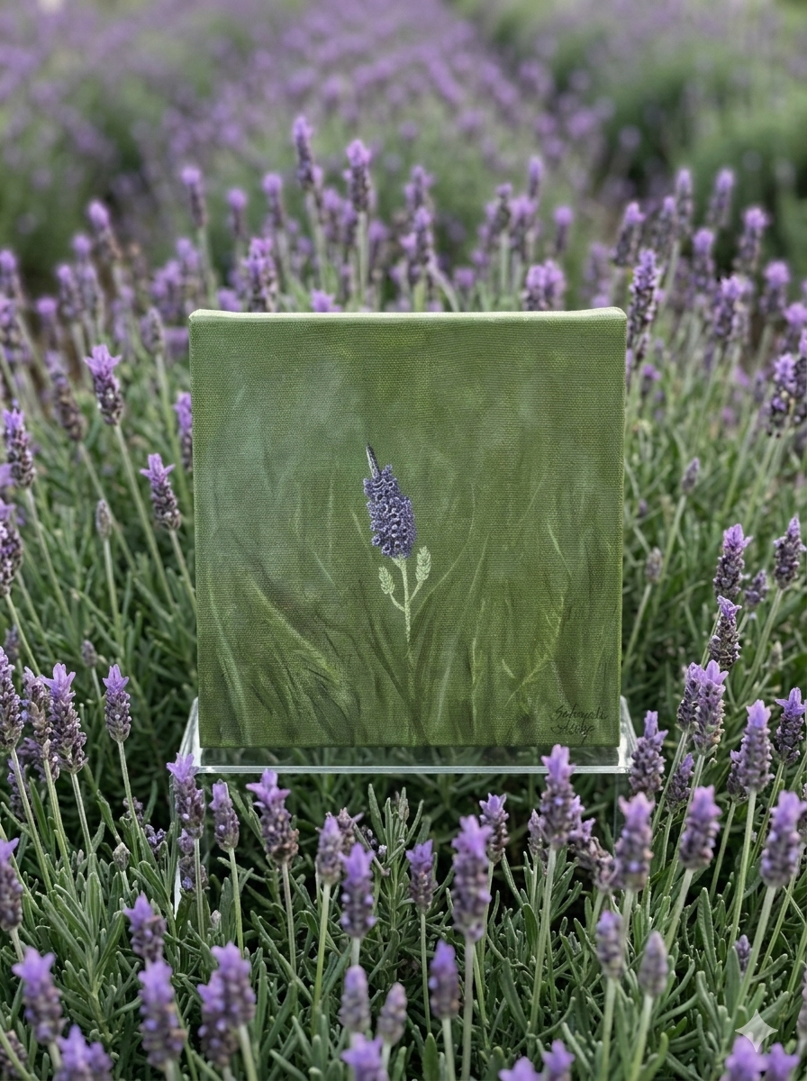 QUADRO PINTADO DE LAVANDA