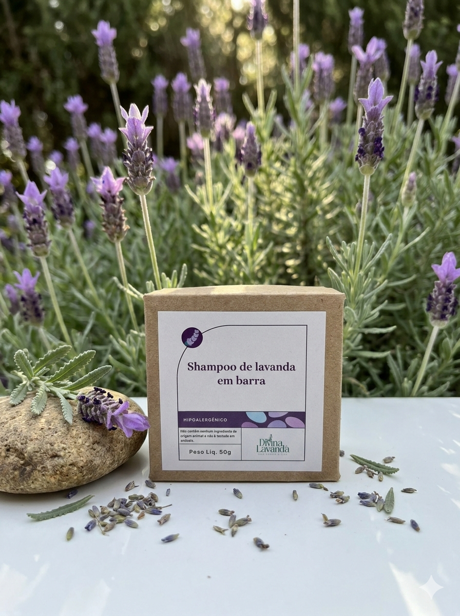 SHAMPOO DE LAVANDA EM BARRA 50g